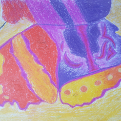 Motýlí křídla ve výtvarce 8. ročníku