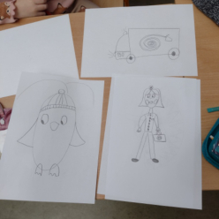 Malování s malířem Lubomírem Dostálem ve školní družině